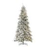 11-Foot Flocked Livingston Fir Artificial Christmas Tree with Pine Cones, 950 Clear Warm LED Lights and 3016 Bendable Branches