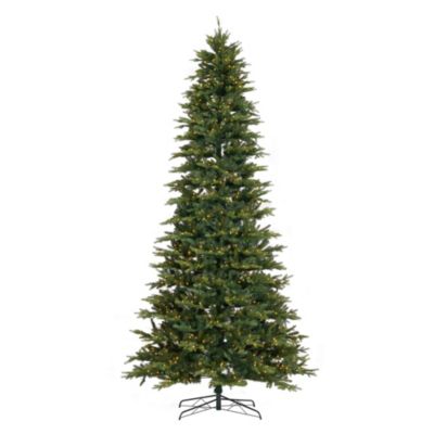 Nearly Natural 11-Foot Belgium Fir Natural-Look Artificial Christmas Tree With 1250 Clear Led Lights And 4222 Bendable Branches, Green -  0192897445764