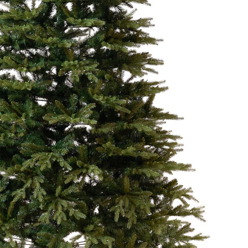 12-Foot Belgium Fir Natural-Look Artificial Christmas Tree with 1500 Clear LED Lights and 4962 Bendable Branches