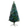 6-Foot Pre-Lit Fiber Optic Artificial Christmas Tree with 220 Colorful LED Lights and Remote Control Light Show