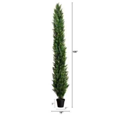 9ft. UV Resistant Artificial Cedar Pine Tree (Indoor/Outdoor)