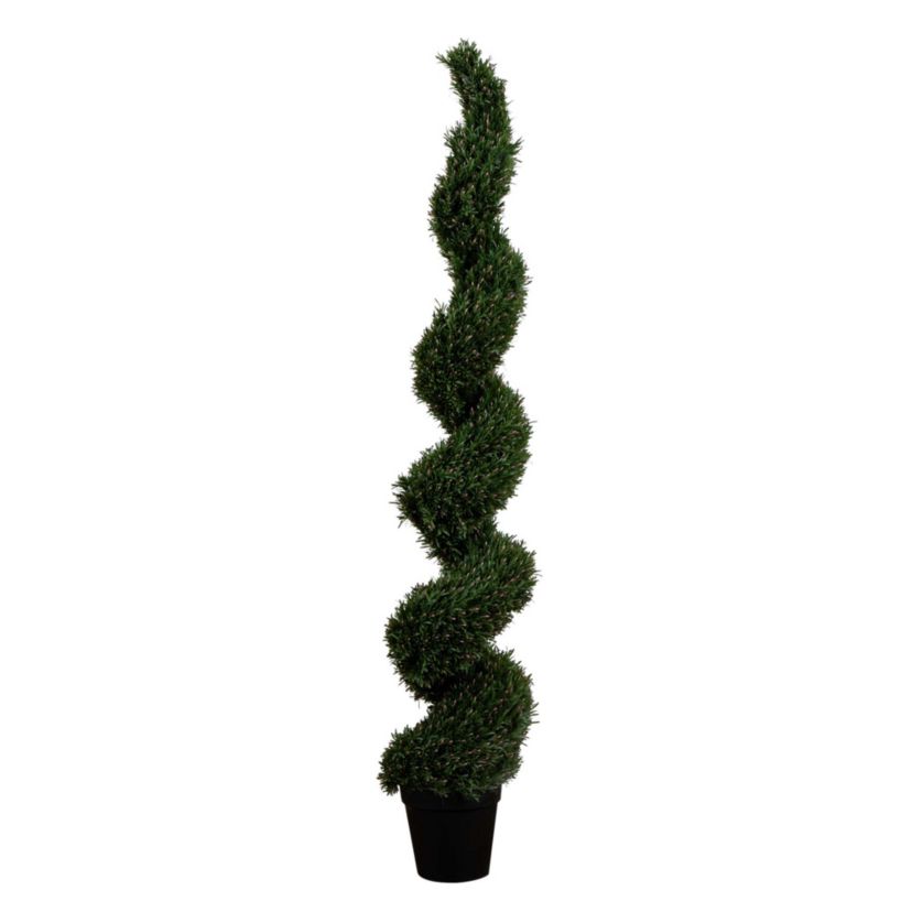 7ft. UV Resistant Artificial Rosemary Spiral Topiary Tree (Indoor/Outdoor)