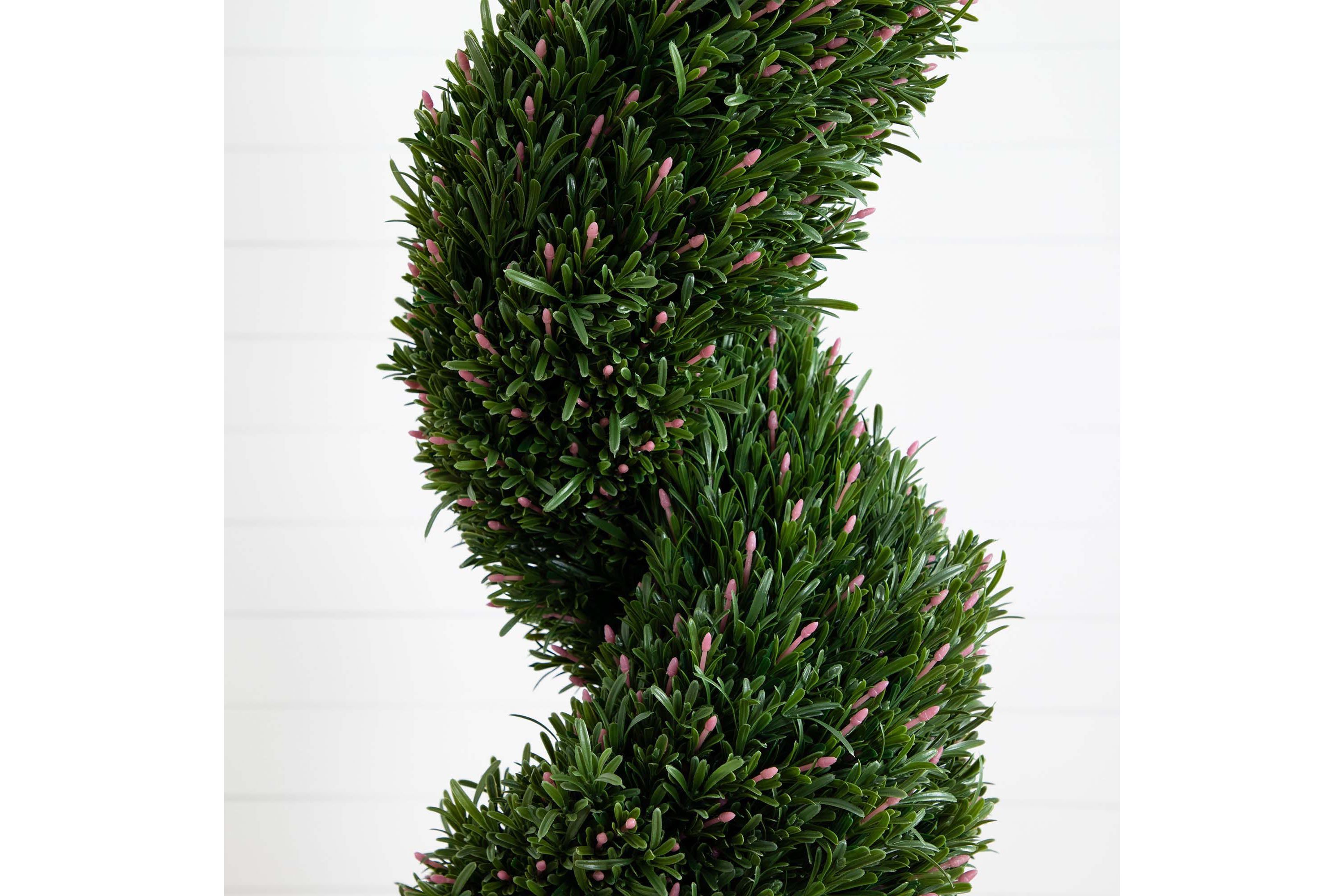 7ft. UV Resistant Artificial Rosemary Spiral Topiary Tree (Indoor/Outdoor)