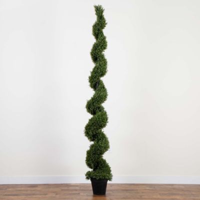 9ft. UV Resistant Artificial Rosemary Spiral Topiary Tree (Indoor/Outdoor)