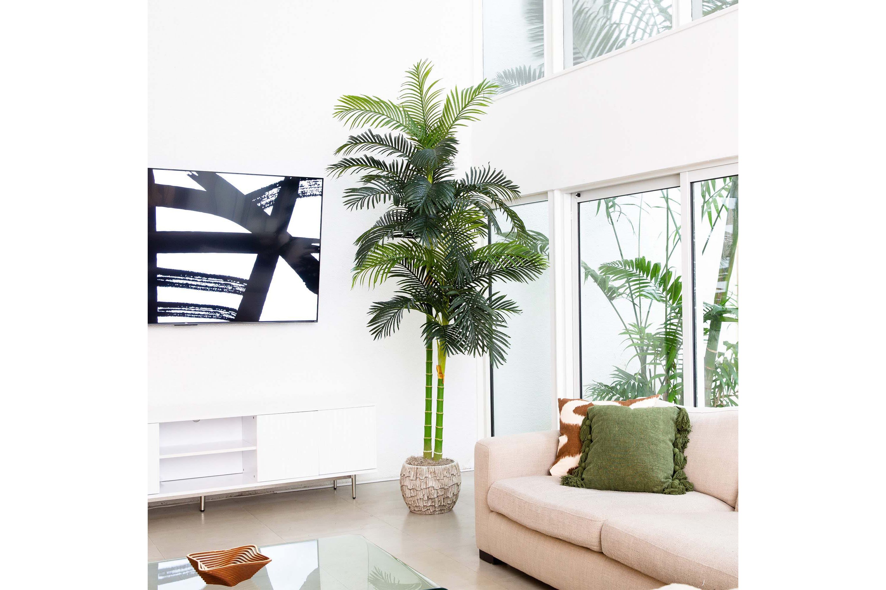 9ft. Artificial Double Golden Cane Palm Tree