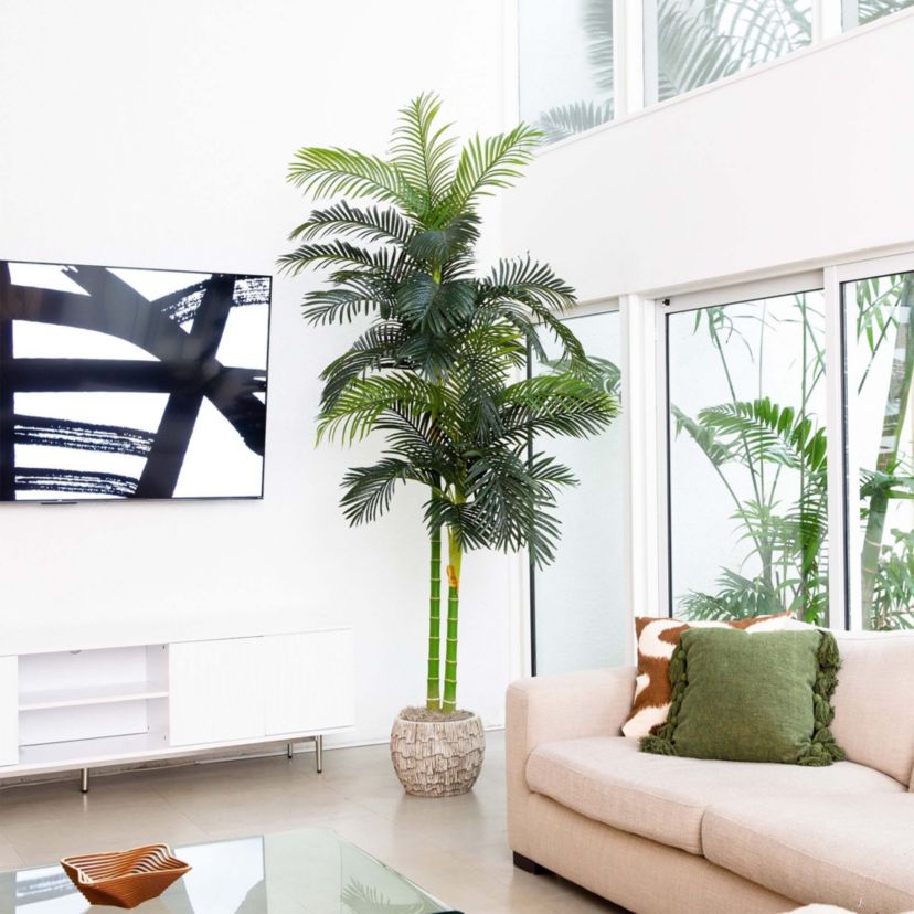 9ft. Artificial Double Golden Cane Palm Tree