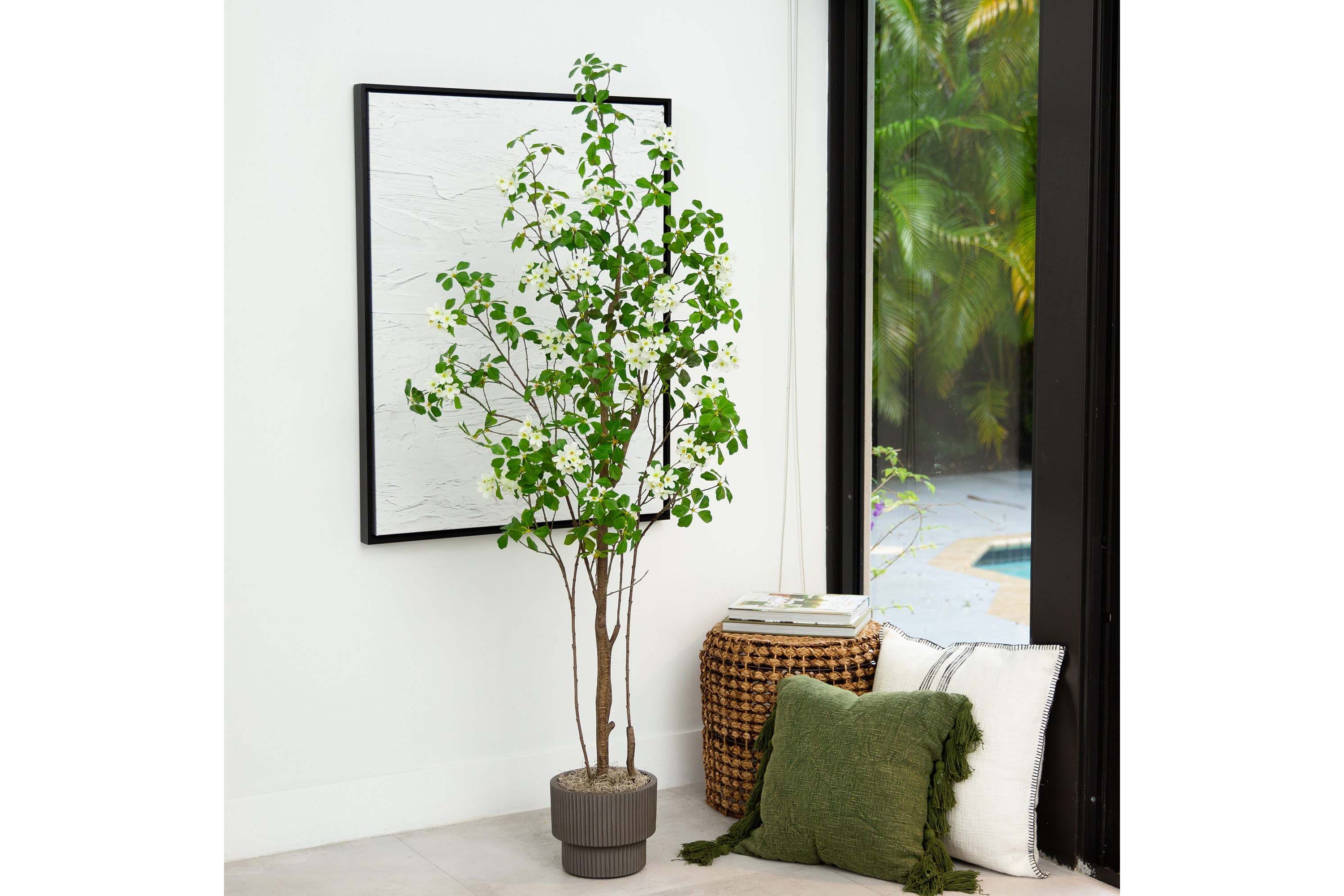 6ft. Artificial Dogwood Tree with Real Touch Leaves