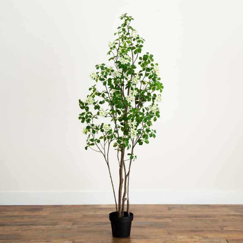 6ft. Artificial Dogwood Tree with Real Touch Leaves