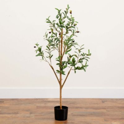 4ft. Artificial Olive Tree with Natural Trunk