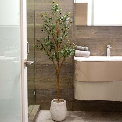 5ft. Artificial Olive Tree with Natural Trunk