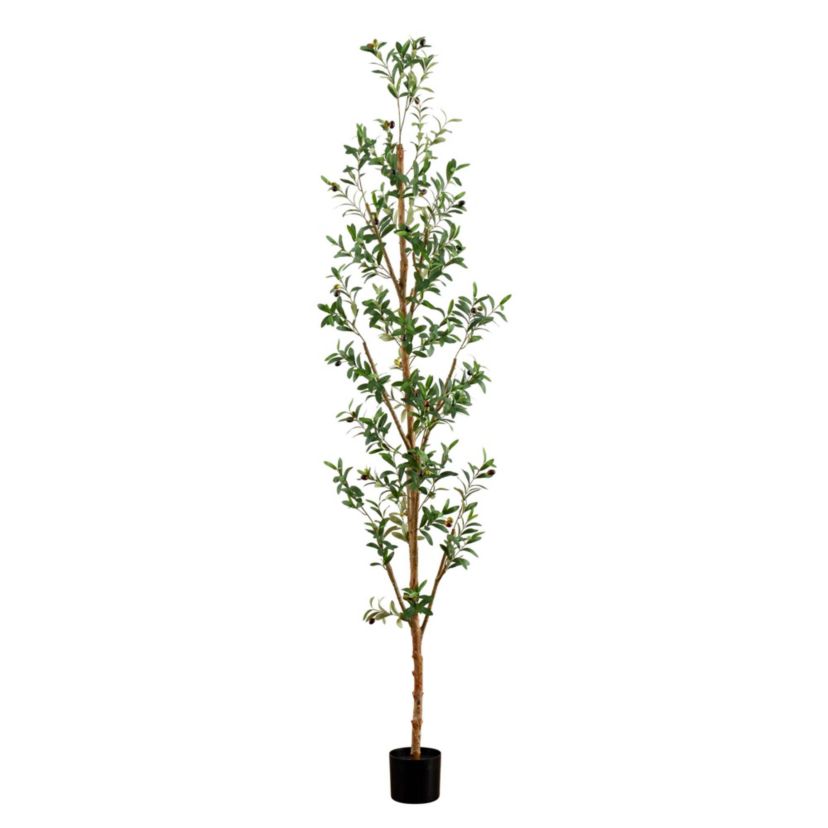 8ft. Artificial Olive Tree with Natural Trunk