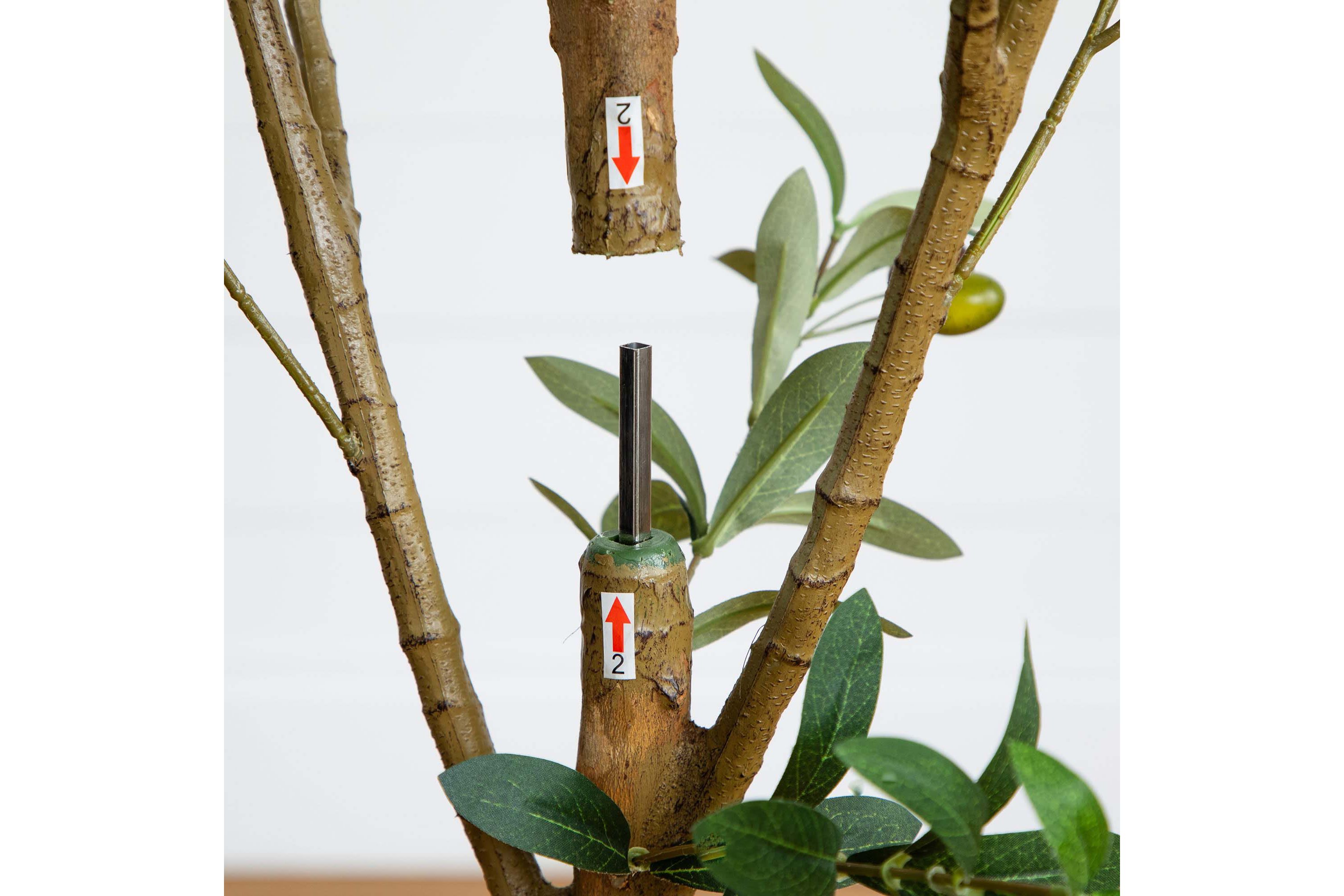 8ft. Artificial Olive Tree with Natural Trunk
