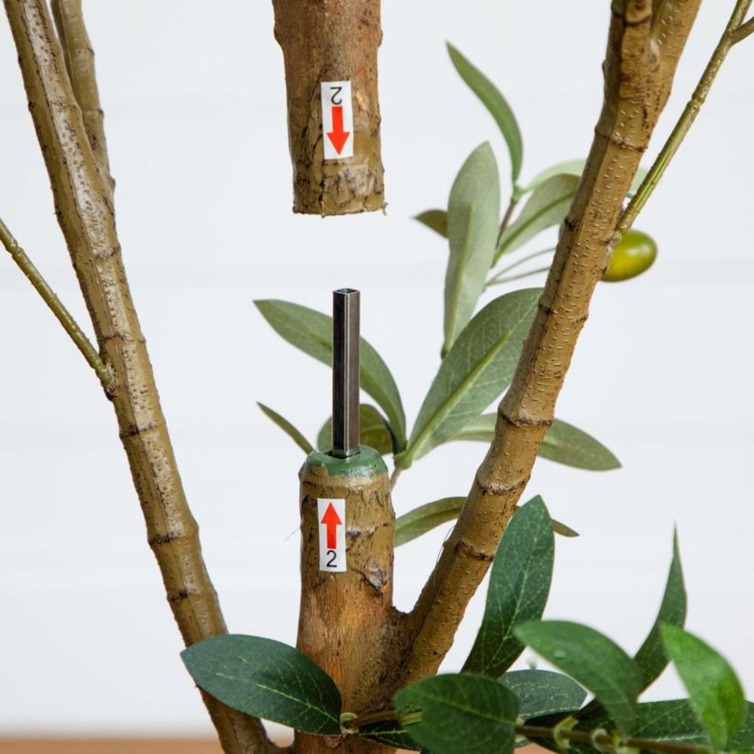 8ft. Artificial Olive Tree with Natural Trunk