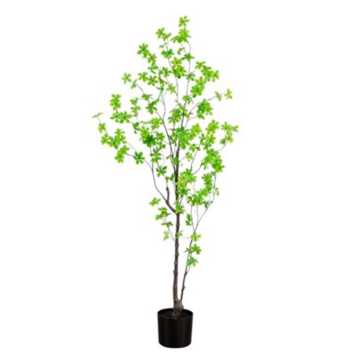 Nearly Natural 5ft. Artificial Minimalist Enkianthus Tree, Green