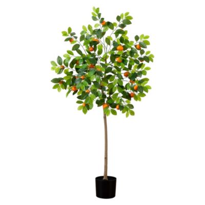 Nearly Natural 5ft. Artificial Tangerine Tree, Green