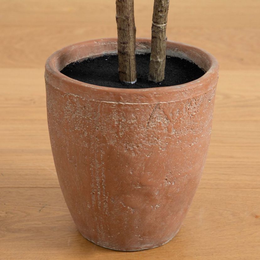 6ft. Artificial Rubber Tree in Decorative Planter with Real Touch Leaves