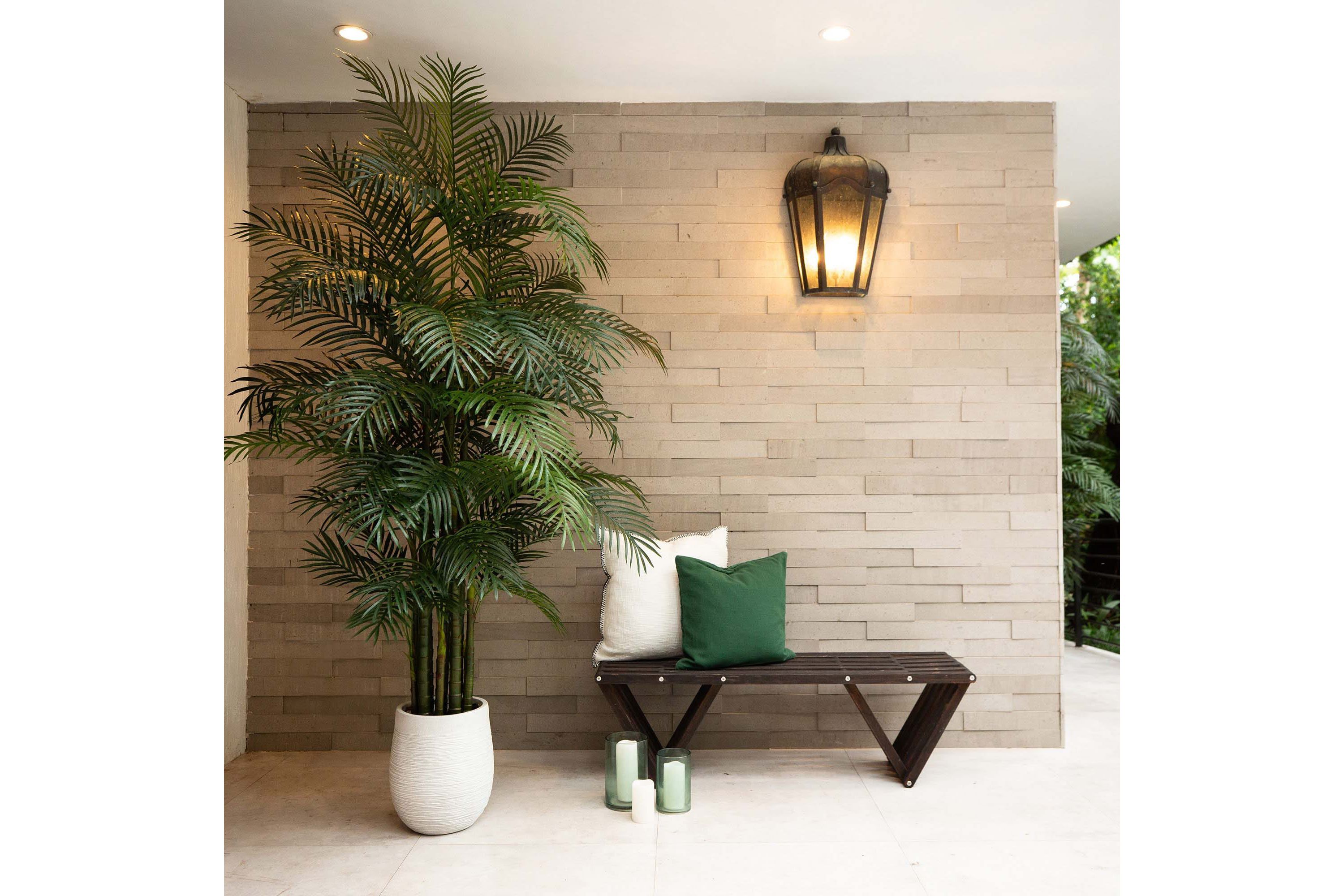 8ft. UV Resistant Artificial Areca Palm Tree (Indoor/Outdoor)
