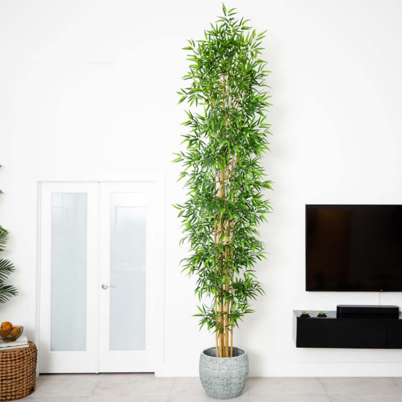 12ft. Artificial Bamboo Tree with Real Bamboo Trunks