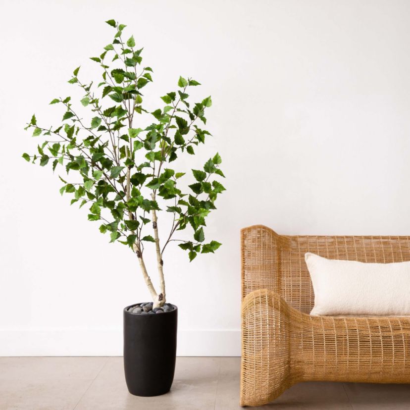 5ft. Artificial Birch Tree with Real Touch Leaves