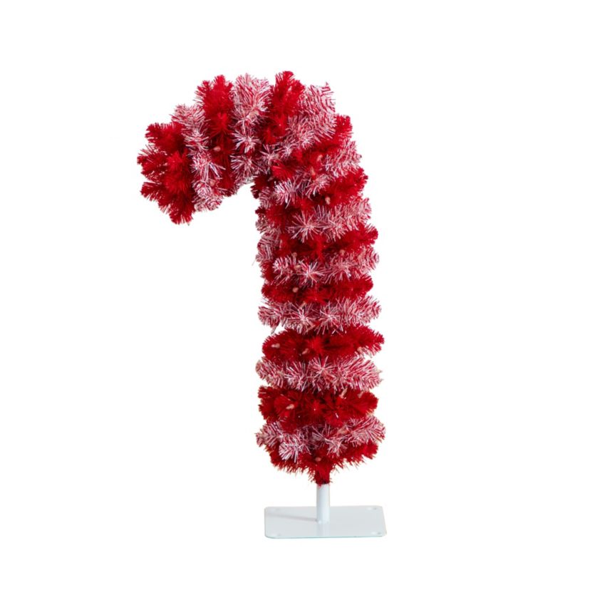 30in. Pre-Lit Artificial Candy Cane Christmas Tree with 100 Micro LED Lights