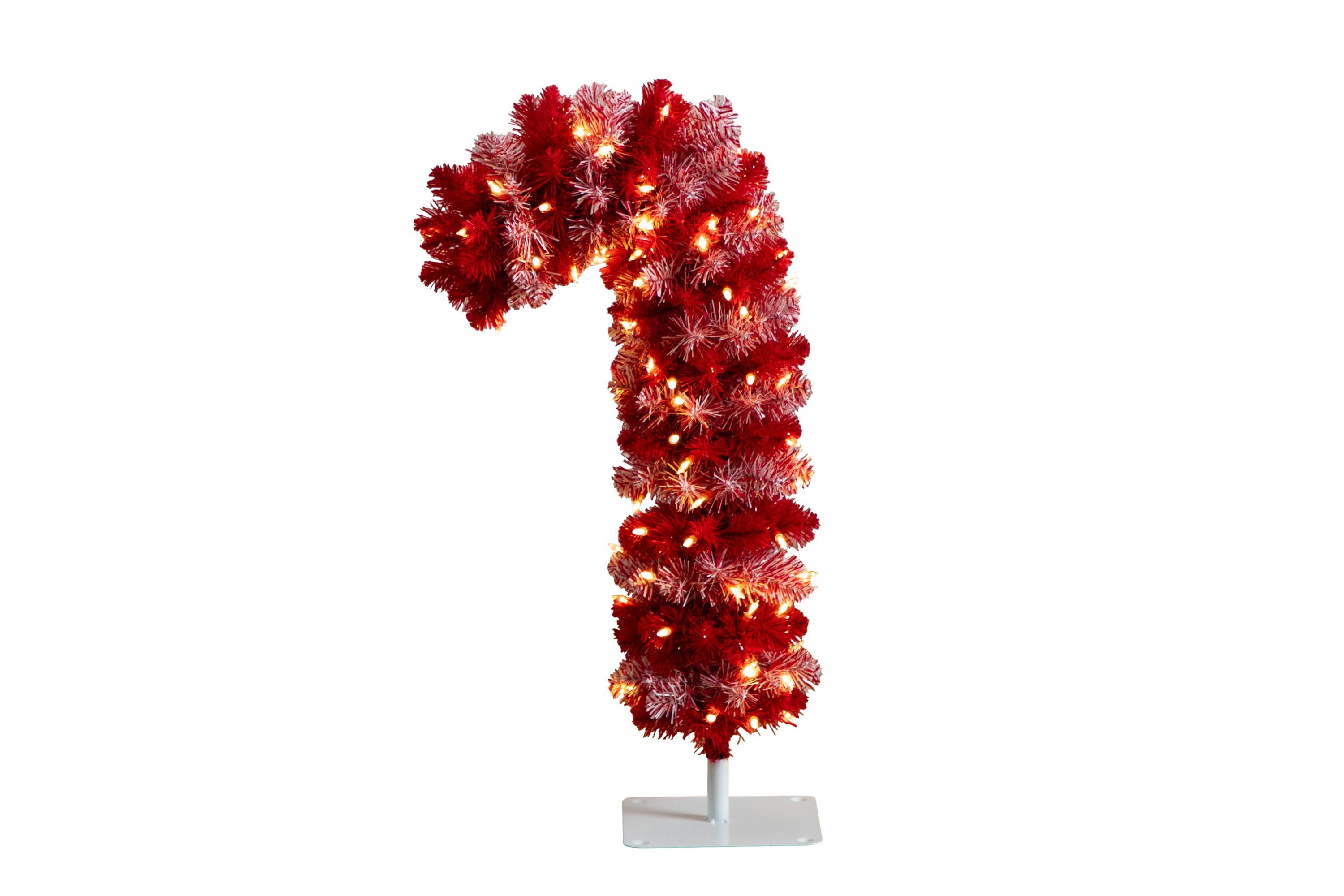 30in. Pre-Lit Artificial Candy Cane Christmas Tree with 100 Micro LED Lights