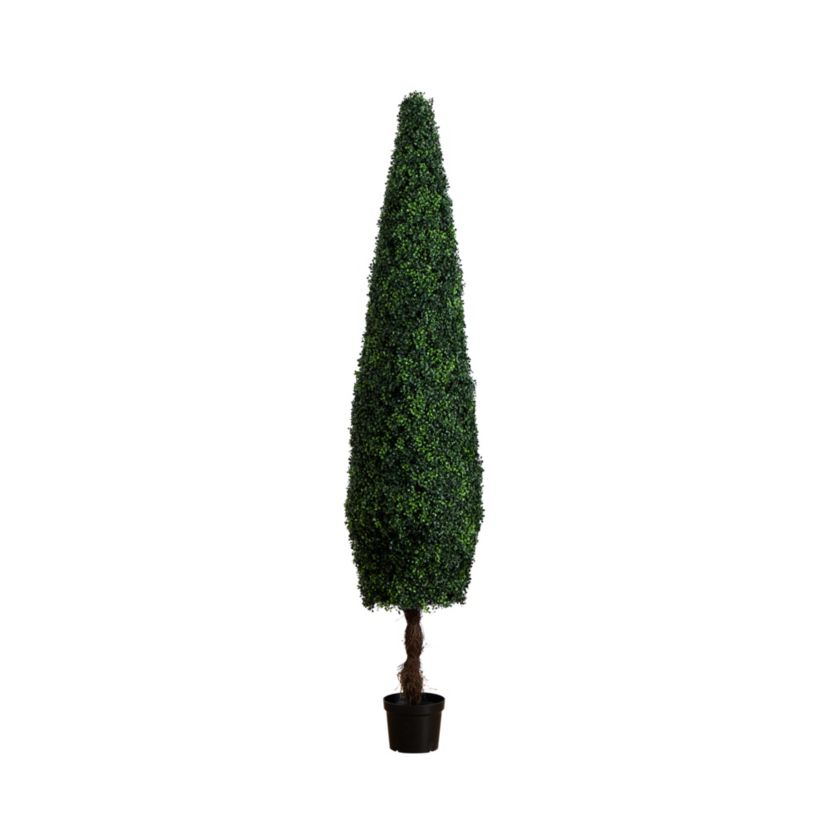 8ft. UV Resistant Artificial Boxwood Topiary Cone Tree (Indoor/Outdoor)