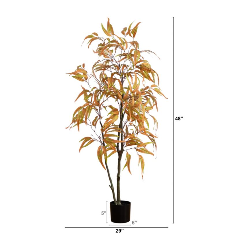 5ft. Autumn Wispy Eucalyptus Artificial Fall Tree