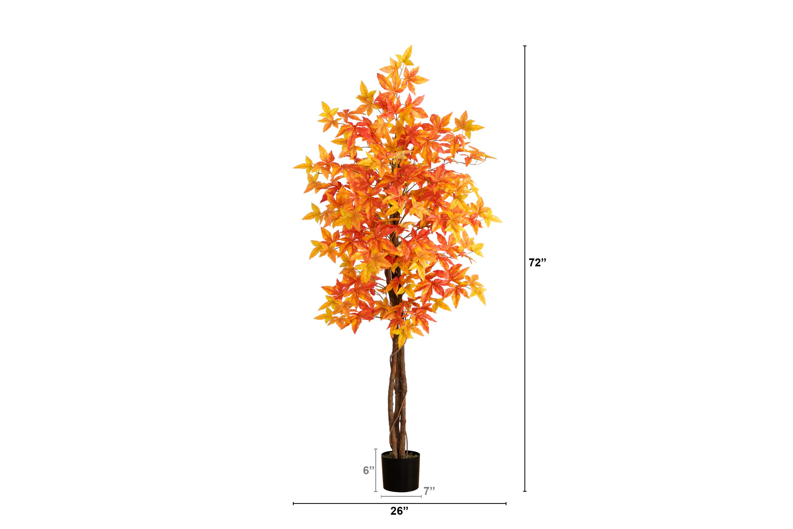 6ft. Autumn Deluxe Maple Artificial Fall Tree