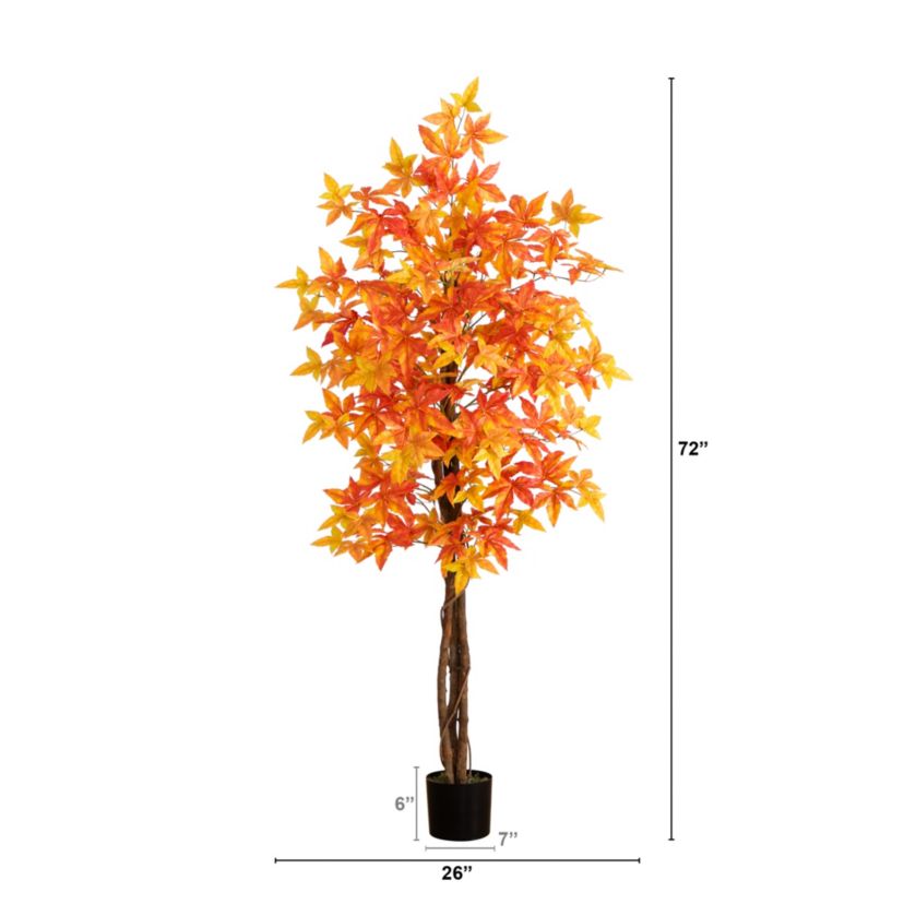 6ft. Autumn Deluxe Maple Artificial Fall Tree