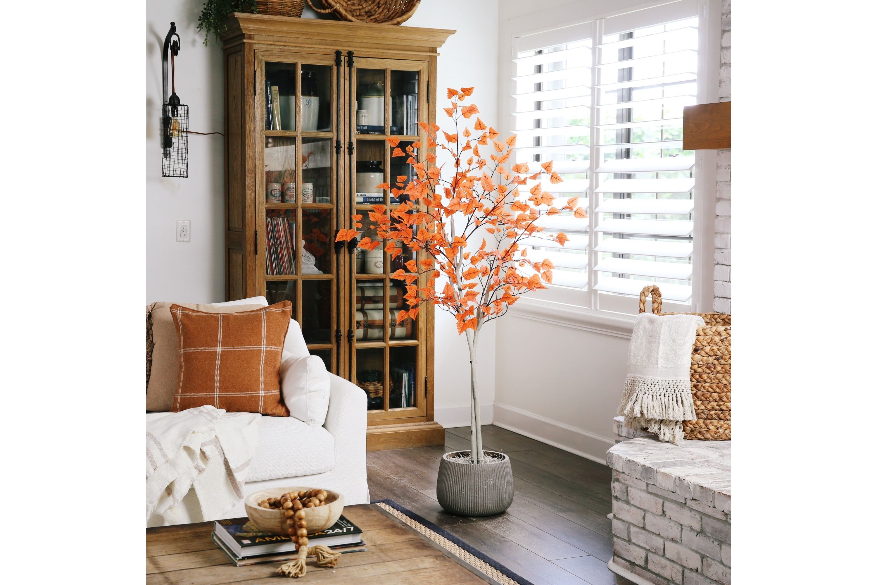 6ft. Autumn Paper Birch Artificial Fall Tree