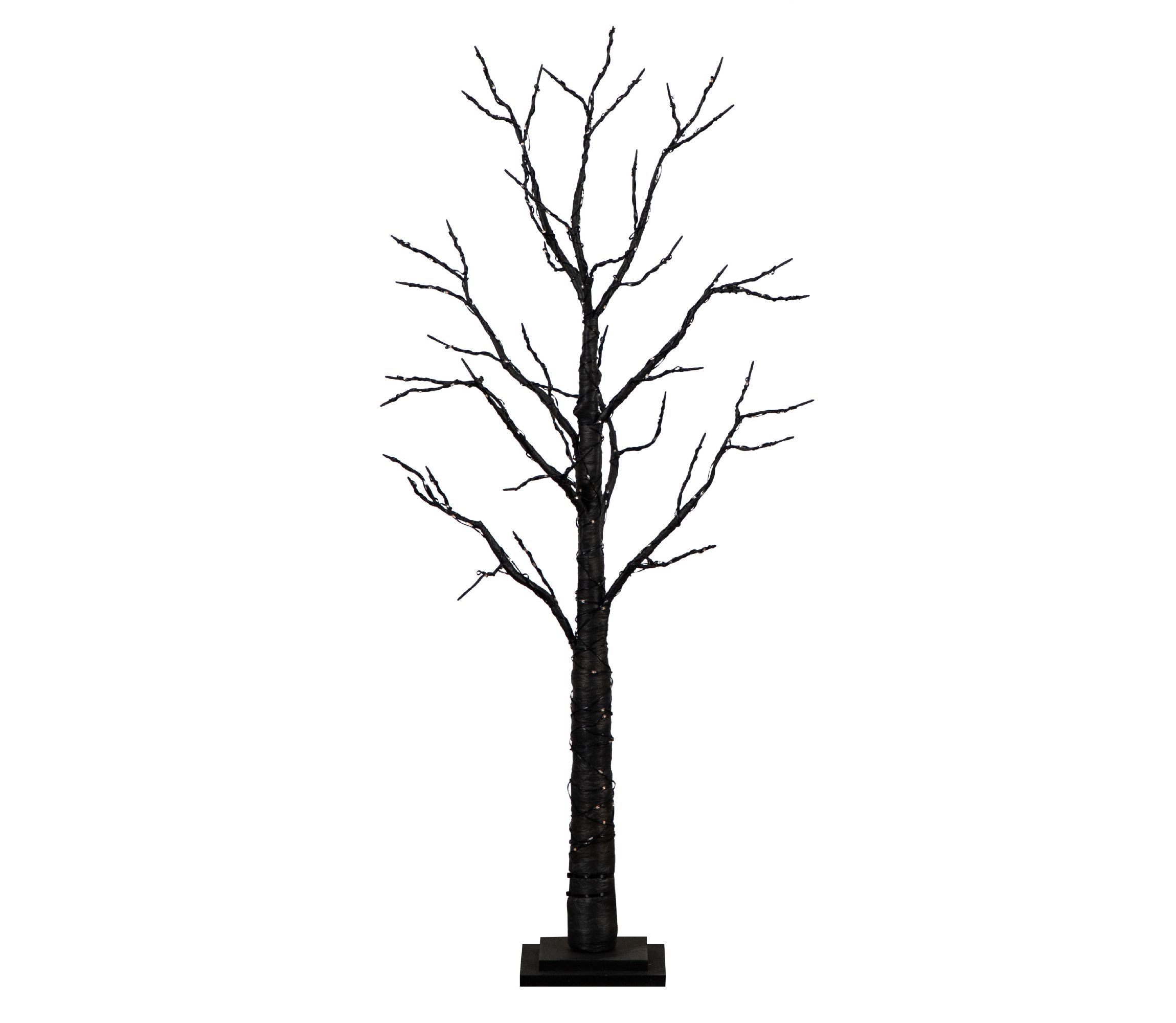 4ft. Pre-Lit Halloween Black Twig Artificial Fall Tree with 240 Orange and Purple LED Lights