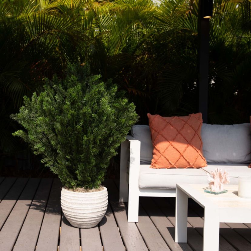 4ft. Artificial Cedar Bush UV Resistant (Indoor/Outdoor)