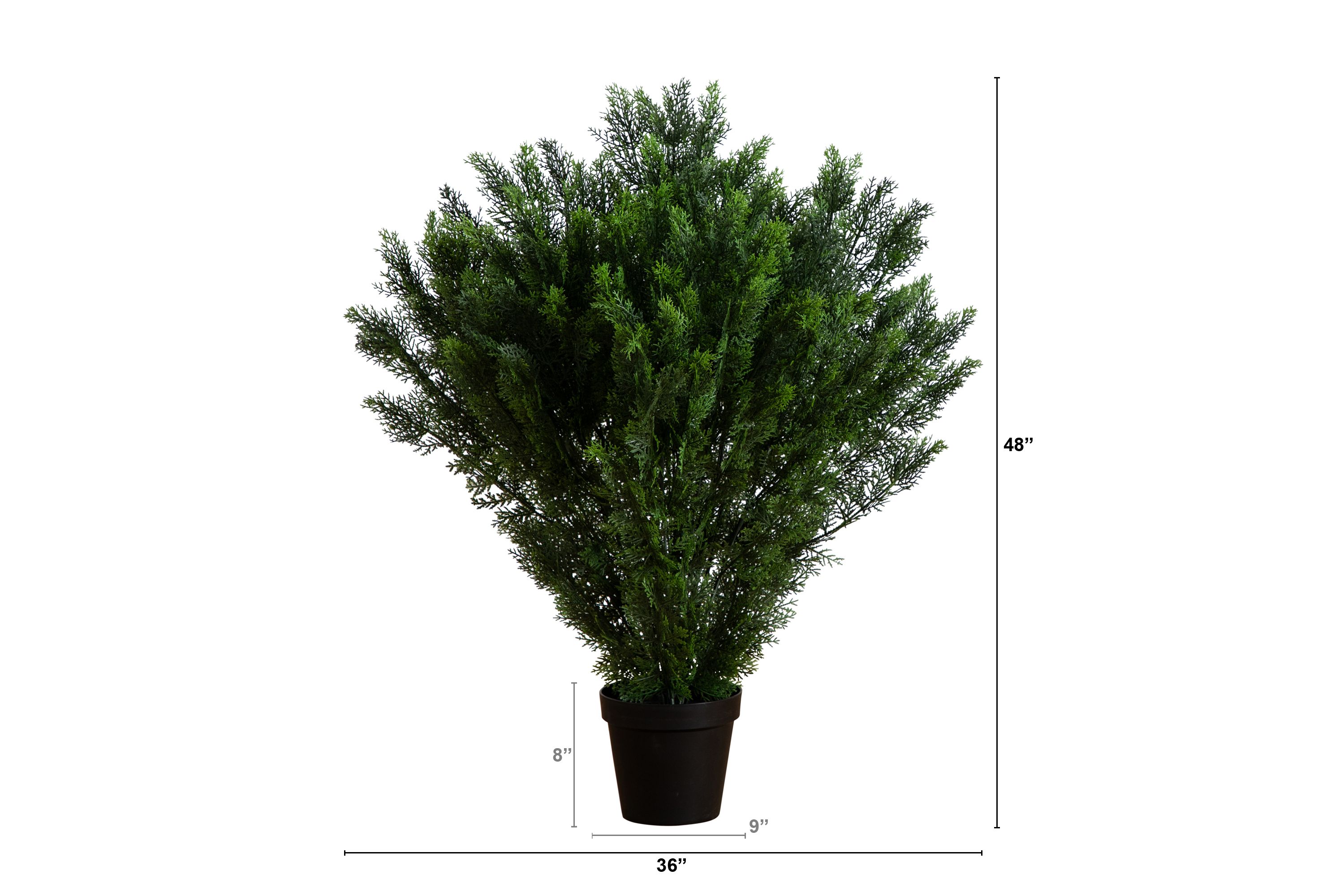 4ft. Artificial Cedar Bush UV Resistant (Indoor/Outdoor)