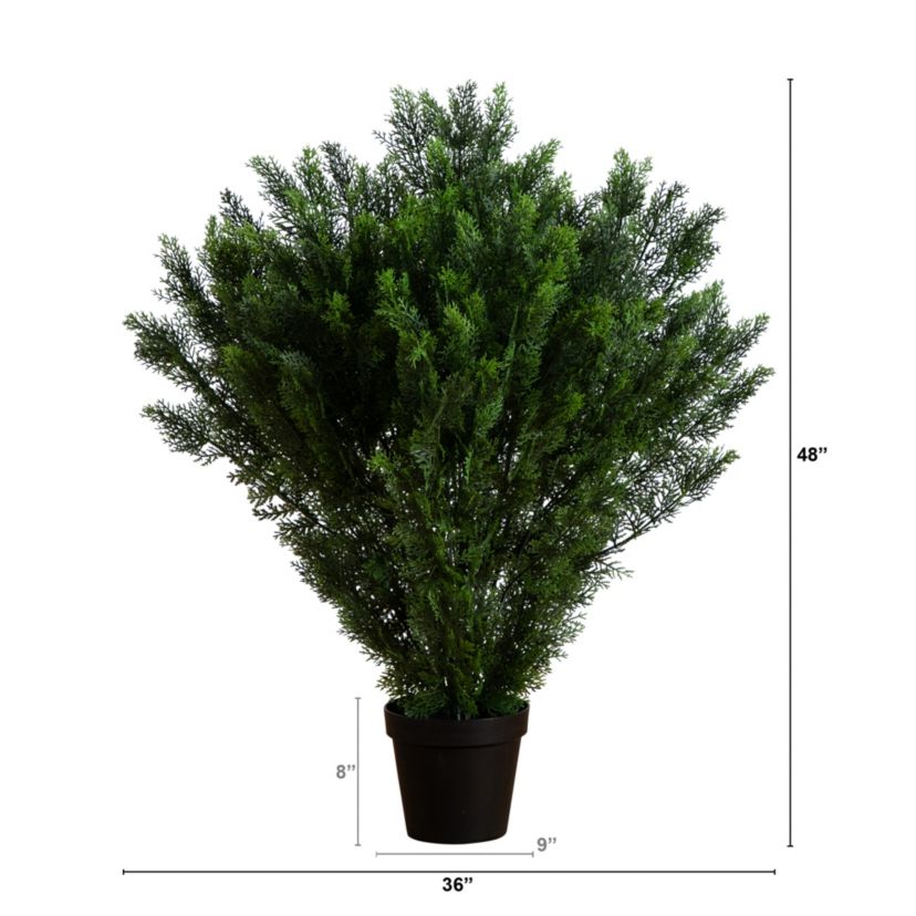 4ft. Artificial Cedar Bush UV Resistant (Indoor/Outdoor)