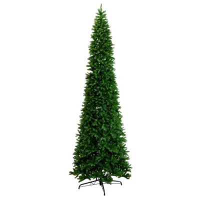 Nearly Natural 14ft. Artificial Slim Green Mountain Pine Christmas Tree with 1600 Warm White LED Lights and 4660 Branches -  7601559T4780