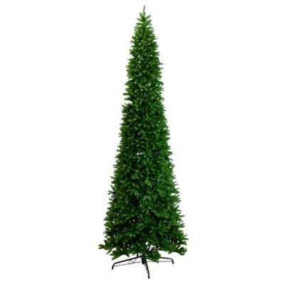 Nearly Natural 15ft. Artificial Slim Green Mountain Pine Christmas Tree with 1900 Warm White LED Lights and 5460 Branches -  7601559T4781