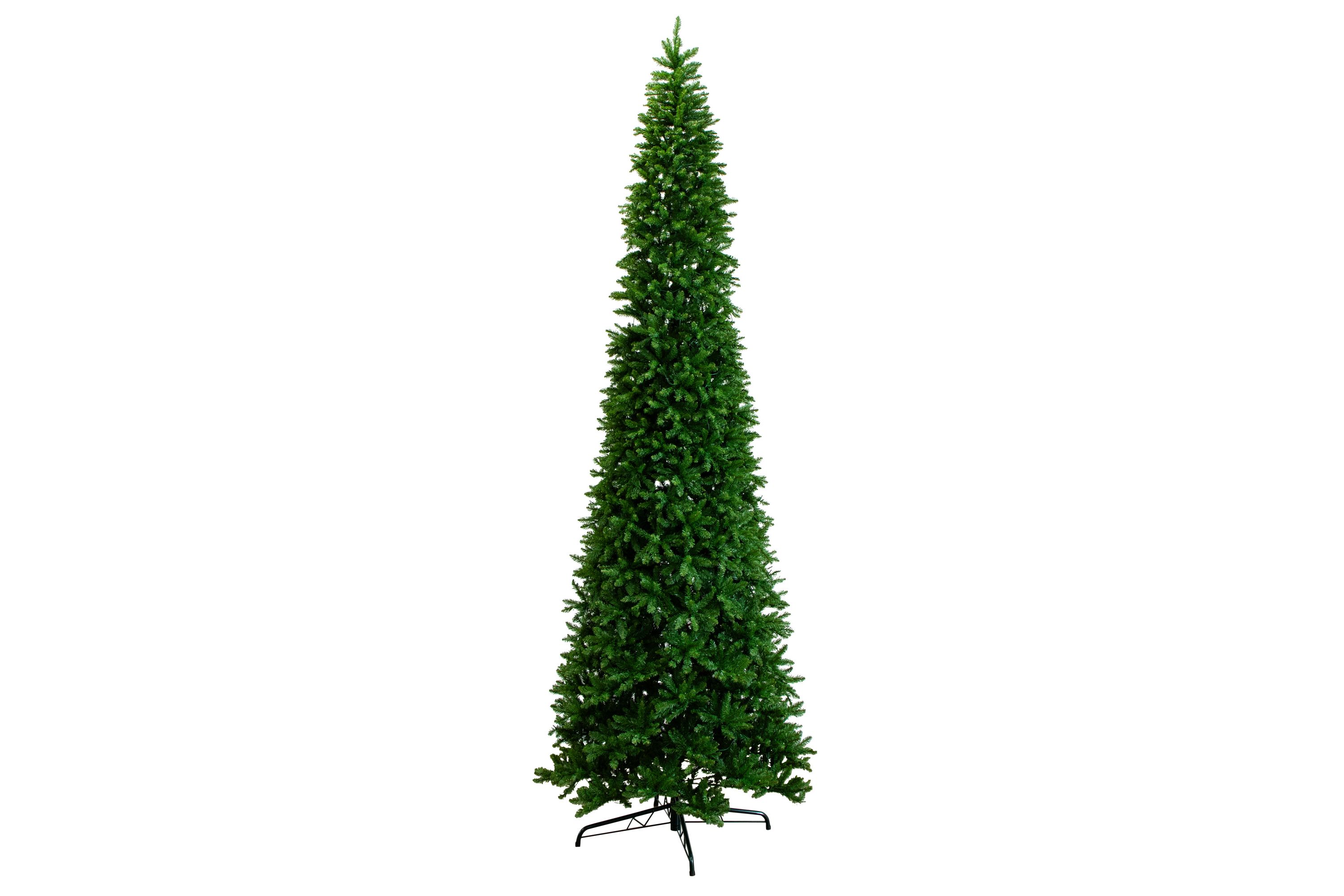 15ft. Artificial Slim Green Mountain Pine Christmas Tree with 1900 Warm White LED Lights and 5460 Branches