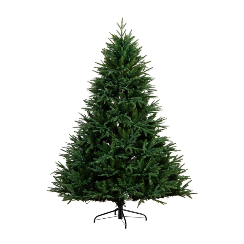 6ft. Pre-Lit Artificial Edmonton Fir Light Show Memory Shape Christmas Tree with Instant Connect Technology and 300 Color Changing LED Lights