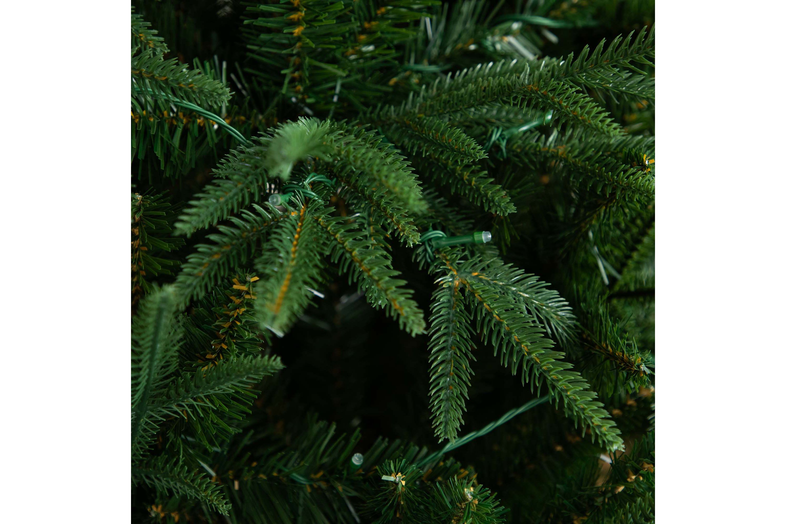 6ft. Pre-Lit Artificial Edmonton Fir Light Show Memory Shape Christmas Tree with Instant Connect Technology and 300 Color Changing LED Lights