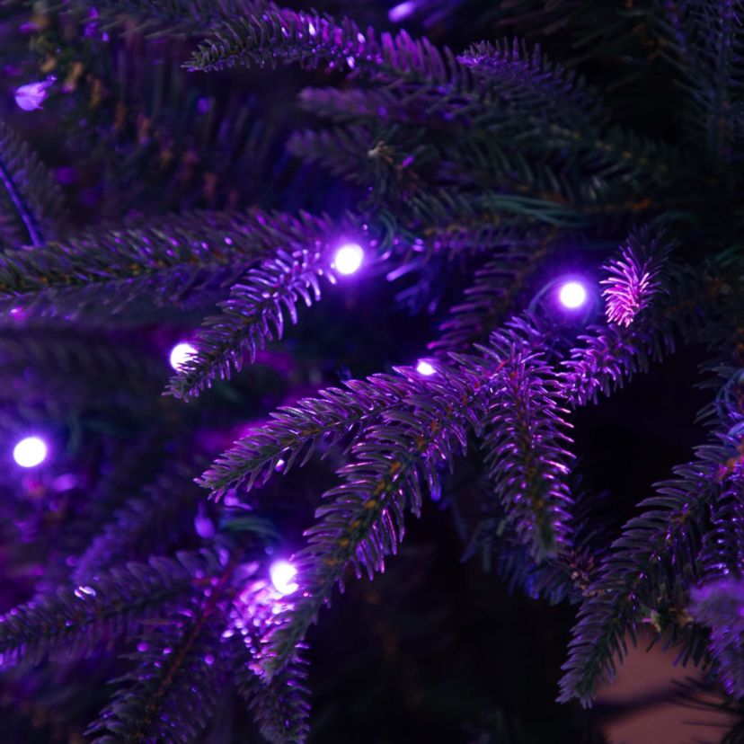 6ft. Pre-Lit Artificial Edmonton Fir Light Show Memory Shape Christmas Tree with Instant Connect Technology and 300 Color Changing LED Lights