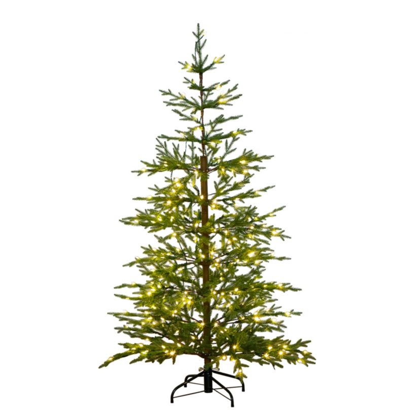 5ft. Pre-Lit Artificial Park City Pine Christmas Tree with 200 Multicolored LED Dewdrop Lights