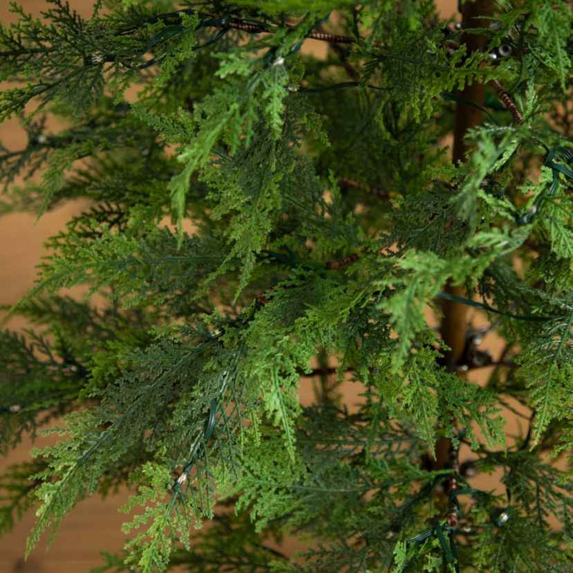 5ft. Pre-Lit Artificial Park City Pine Christmas Tree with 200 Multicolored LED Dewdrop Lights