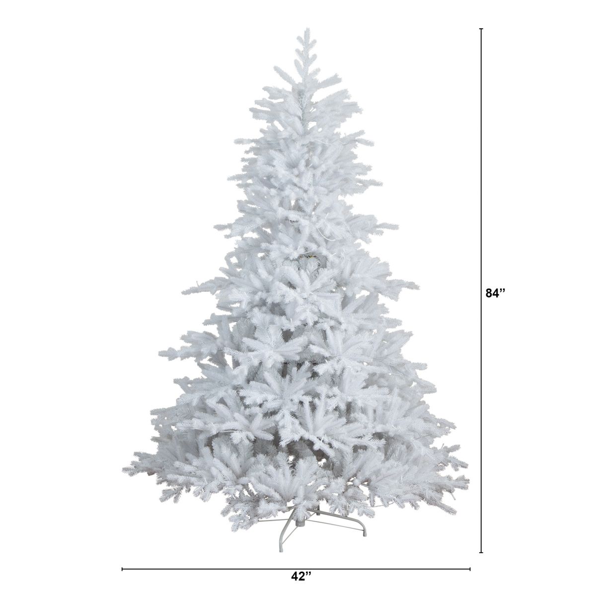 7ft. Pre-Lit Artificial White California Spruce Christmas Tree with 440 Color Changing LED Lights