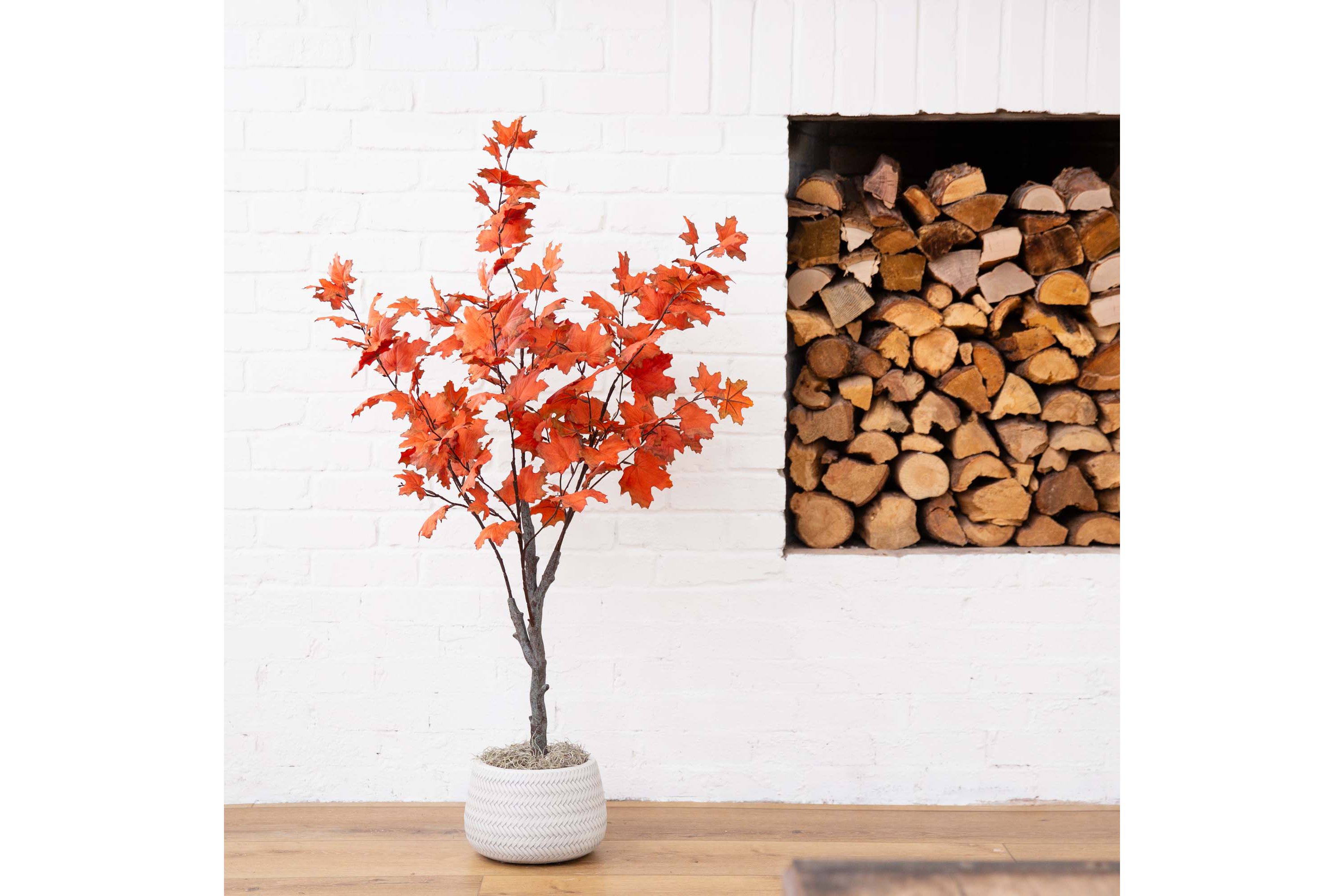 4ft. Autumn Smoky Maple Artificial Fall Tree