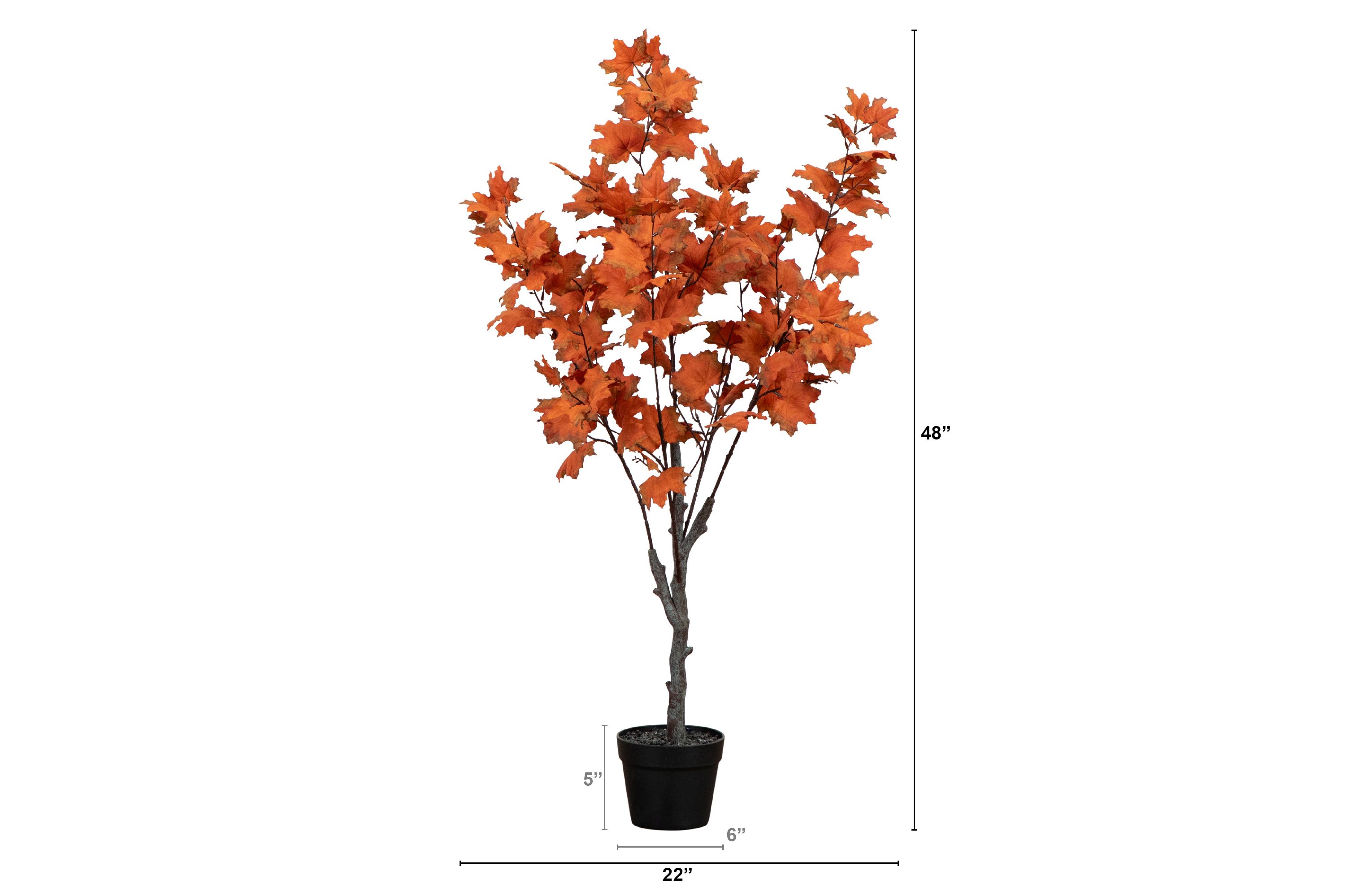 4ft. Autumn Smoky Maple Artificial Fall Tree