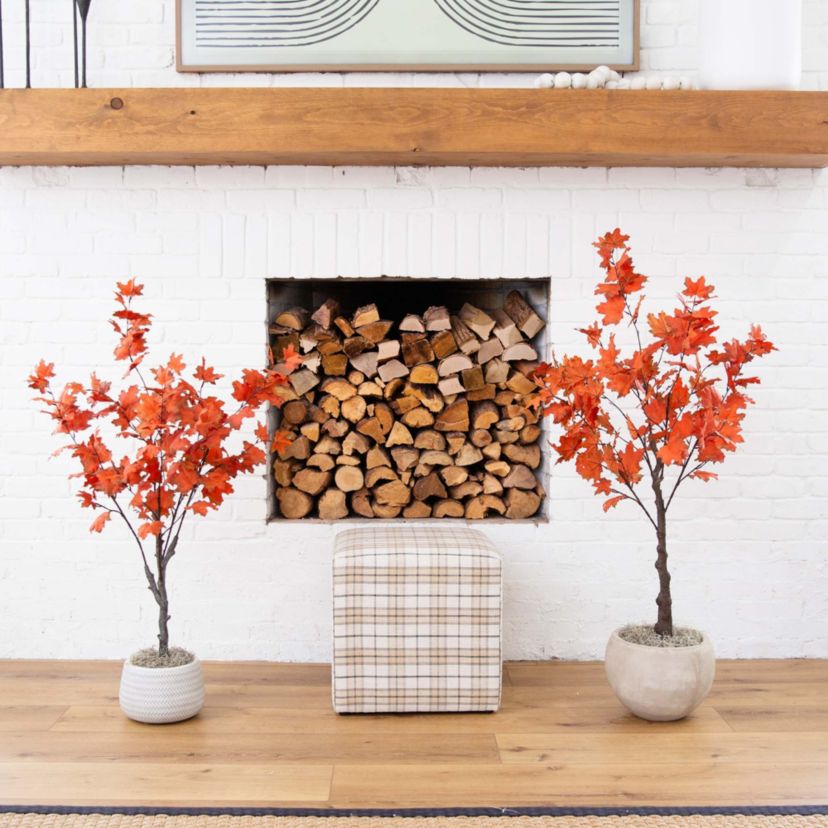 4ft. Autumn Smoky Maple Artificial Fall Tree