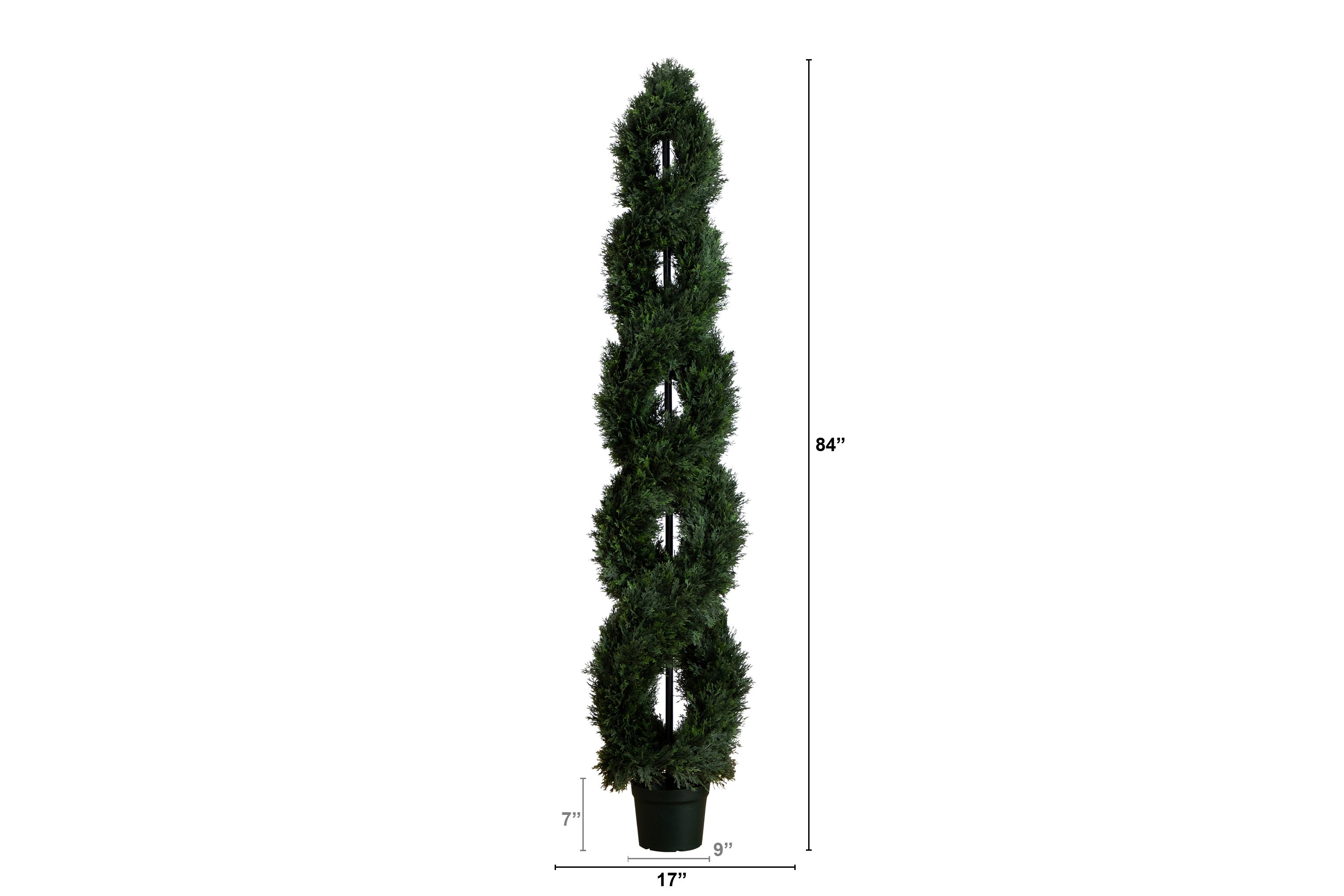 7ft. Double Pond Cypress Spiral Topiary UV Resistant (Indoor/Outdoor)