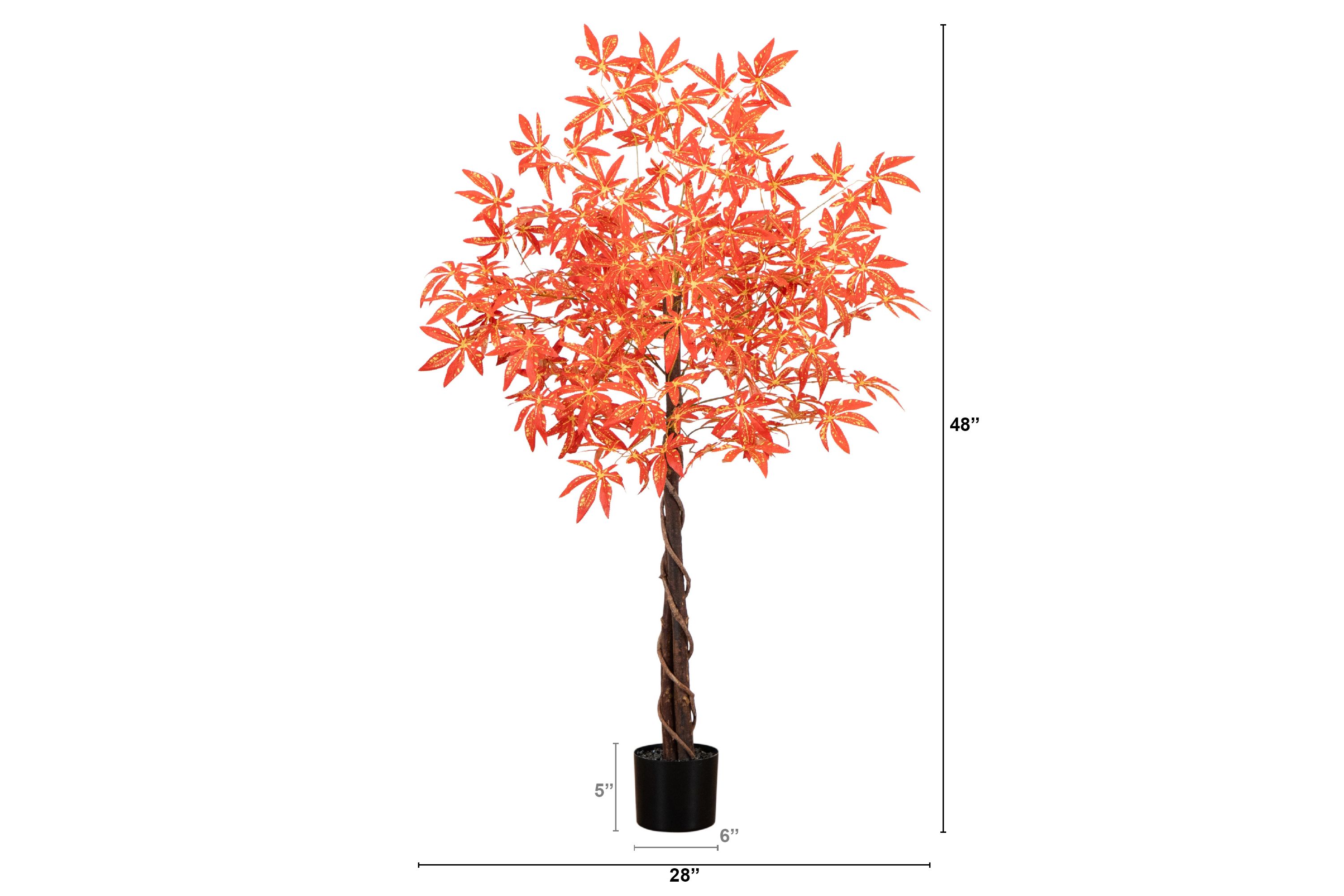 4ft. Autumn Vibrant Maple Artificial Fall Tree