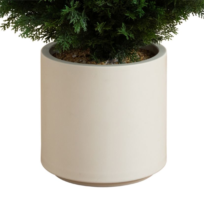 4ft. UV Resistant Artificial Cedar Tree in Decorative White Planter (Indoor/Outdoor)