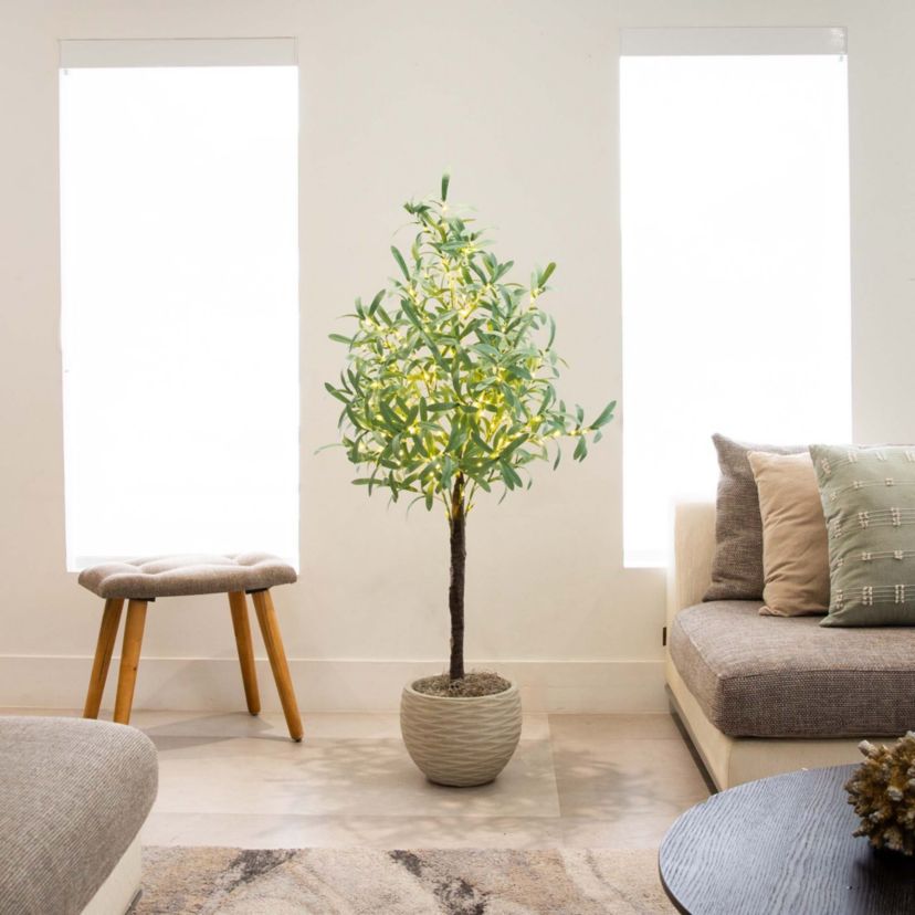 4ft. Lighted Artificial Olive Tree with 240 Warm White LED Lights